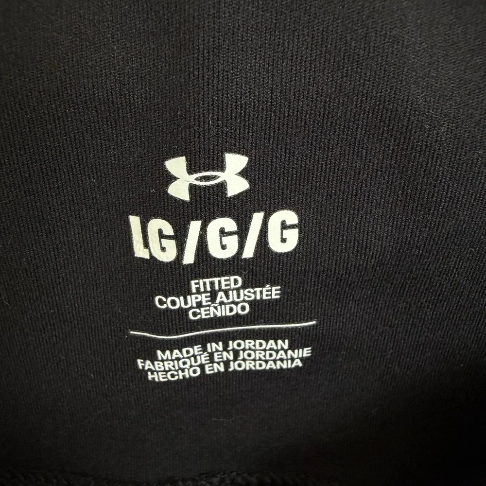 Under Armour Womens Meridian High Rise Joggers Black Fitted 1375078‎ Size Large